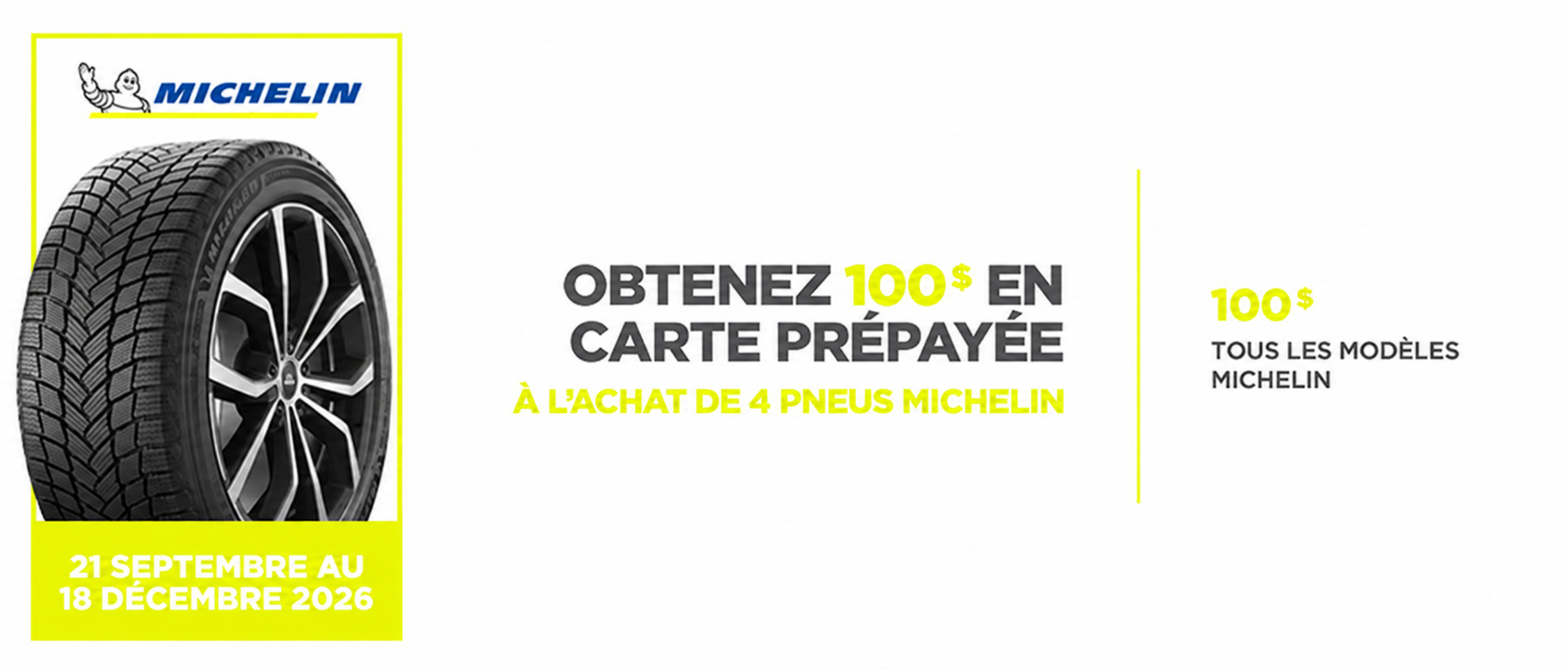 Rabais postal Michelin 2026