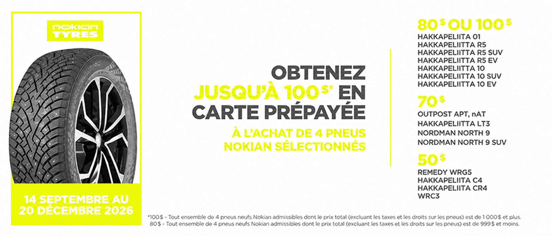 Rabais postal Nokian 2026